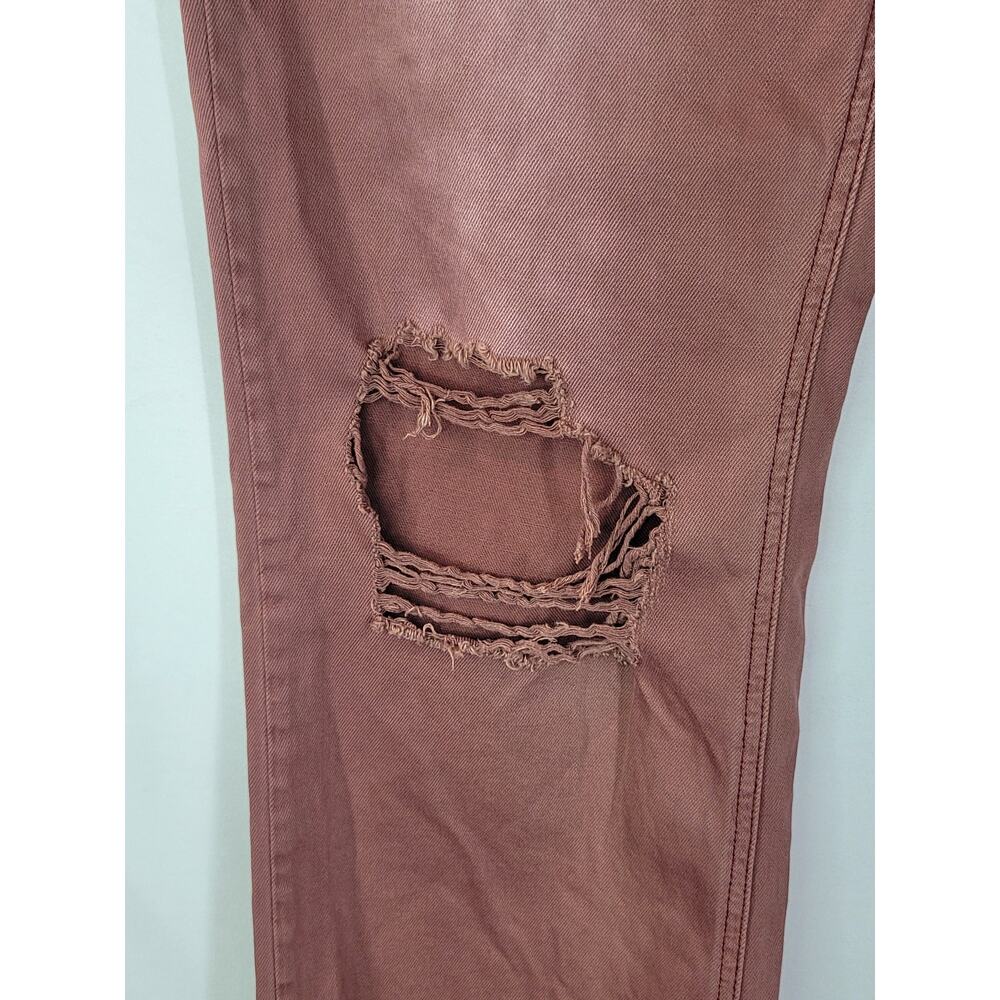 Rust VERVET Leslie 90s Vintage Flare Distressed High Rise Crop Jeans Size 29 - Picture 6 of 10